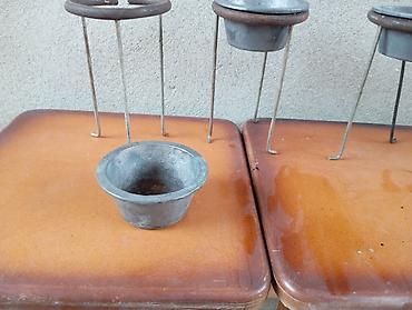 antik samdan: Məhsul: Metal şamdan/ocaq stendləri və çıxarıla bilən kasalar (3 ədəd — 3
