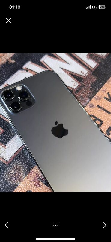 Apple iPhone: IPhone 12 Pro, Б/у, 128 ГБ, Черный, Чехол, 81 %