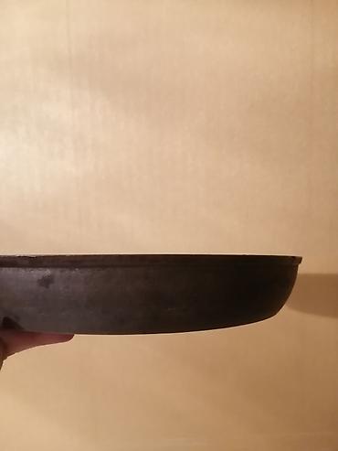 tava cuqun: Tava, rəng - Qara, Çuqun, 30 sm, SSRİ — 2