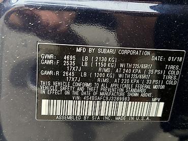 Subaru: Subaru Outback: 2018 г., 2.5 л, Вариатор, Бензин, Универсал — 11