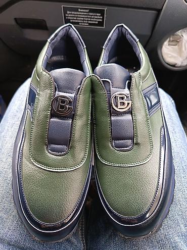 Kişi ayaqqabıları: Kişi slip-on ayaqqabıları - Model: bağsız slip-on - Rəng: tünd yaşıl — 2