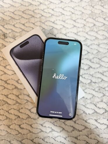 диск ssd: IPhone 15 Pro, Колдонулган, 256 ГБ, Куту, 87 %