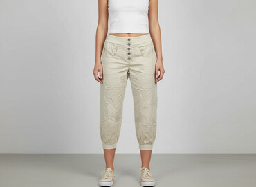 lenar plus spodnie: 3/4 Trousers for women, size S