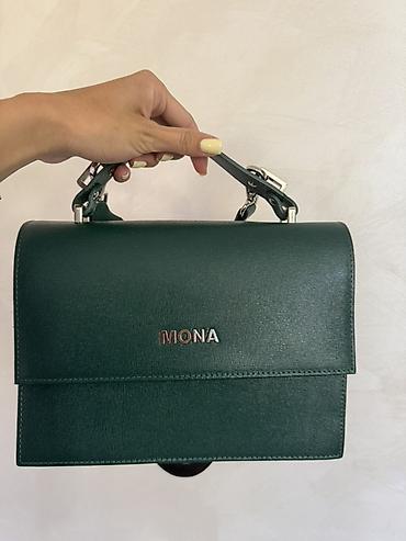 x88 pro x5m: MONA ženska torba – tamnozelena, elegantnog, čvrstog rectangularnog — 3