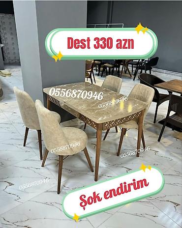 yemək termosu: Mətbəx üçün, Yeni, Açılmayan, Dördbucaq masa, 4 stul — 9
