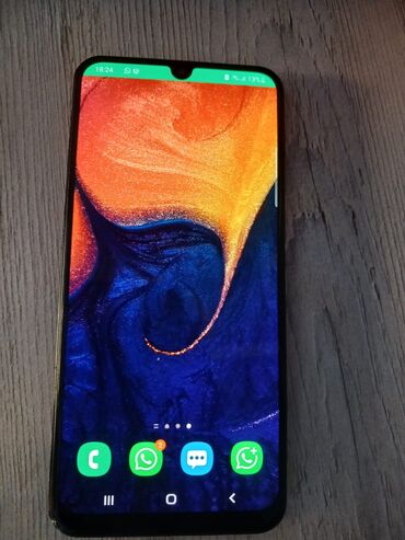 Samsung Galaxy A50, 128 ГБ, цвет - Синий, Гарантия, Сенсорный, Отпечаток пальца