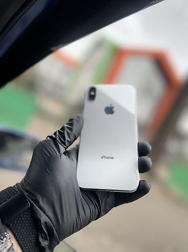 Apple iPhone: IPhone X, Б/у, 64 ГБ, Белый, 72 % — 2