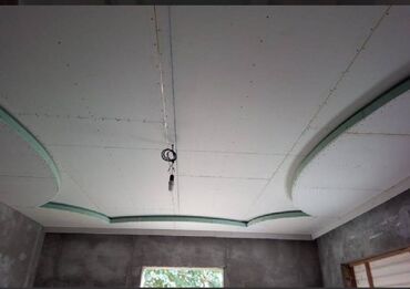 Malyar işləri: Hər növ Alcipan işləri görülür. Düz sadə tavan. Ara kəsmə divar — 13