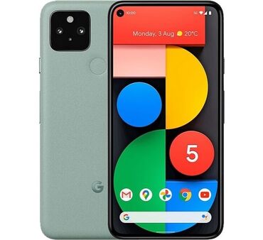 Мобильные телефоны: Google Pixel 5, Б/у, 128 ГБ, цвет - Зеленый, eSIM
