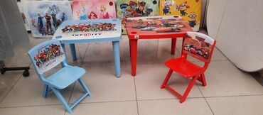 Yemək masaları, oturacaqları: Uşaq oturacağı + qabaq stolu — ev və mətbəx üçün ideal dəst Stol stul — 7