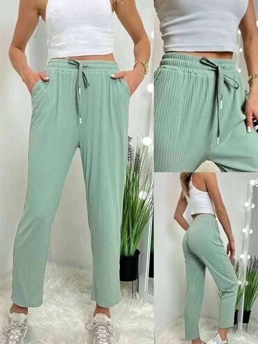 Pants: 3XL (EU 46), High rise, Straight