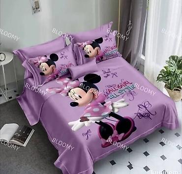 Posteljina: Dečija posteljina sa printom crtanih junaka. Set od 3 dela. Više — 21