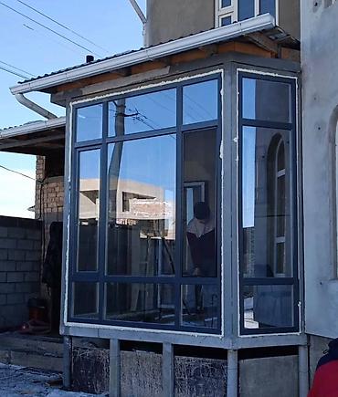 Алюминиевое окно на заказ, Тип окна: Панорамные, Декоративные особенности: Декоративный переплет, Платная установка, В рассрочку at lalafo.kg Алюминиевое окно на заказ, Тип окна: Панорамные, Декоративные особенности: Декоративный переплет, Платная установка, В рассрочку