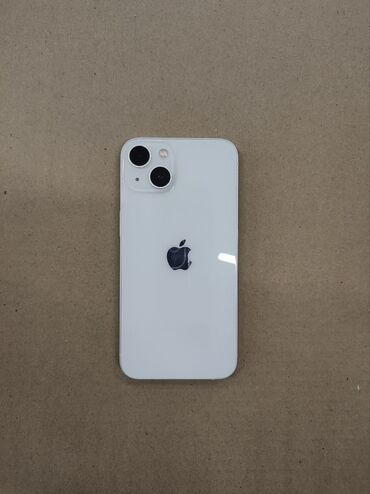 бэушный айфон 13: IPhone 13, Б/у, 128 ГБ, Белый, Зарядное устройство, Защитное стекло, Чехол, 89 %