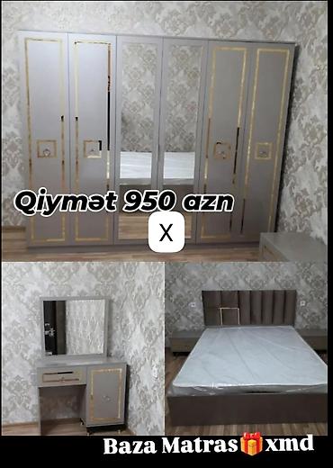 Yataq otağı dəsti Qiymət: 950 AZN Dəst tərkibi: - 6 qapılı qarderob