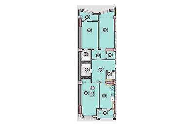 14: 3 комнаты, 125 м², Асанбай мкр Элитка, 2 этаж, ПСО (под самоотделку) — 4