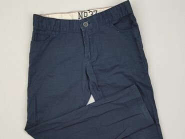 jeansy z zamkami na nogawkach: Spodnie jeansowe, 10 lat, 134/140, stan - Dobry