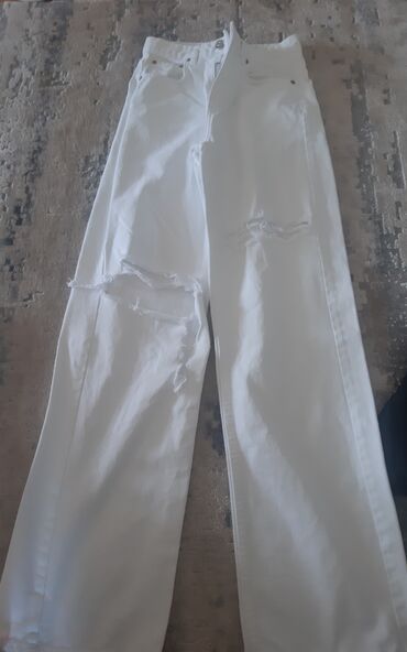 Şalvarlar: Women's Pant Zara, XS (EU 34), rəng - Ağ