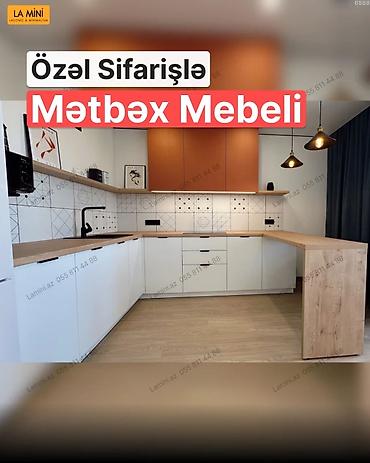 metbex mebeli 2018: Sifarişlə mətbəx dəsti, MDF — 1