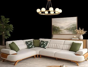 Divanlar: Künc divan 1300 azn. Mağazadan satış. Əldə 1 ədəd var. Ölçüsü 2×3m — 1