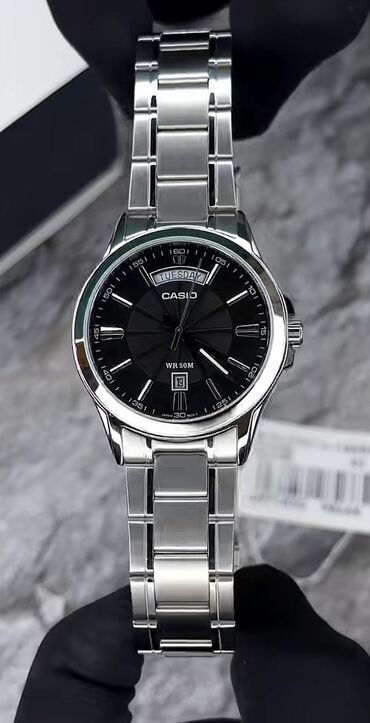 купить золотые часы бу: Yeni, Qol saatı, Casio, rəng - Gümüşü