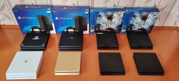 PS4 (Sony Playstation 4): Müxtəlif PlayStation konsolları və oyunları dəsti. Buraya 3 ədəd