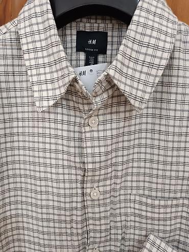 Рубашки: Мужская рубашка H&M Loose Fit - Фасон: свободный крой (Loose — 4