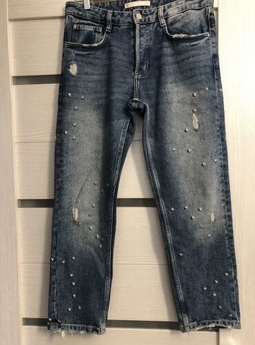 джинсы размер s: Мом, Zara, Средняя талия