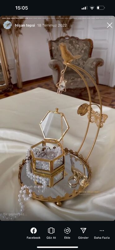 Digər ev dekoru: Nişan tepsilerı kıraye verılır tek qıymet 20 azn. Her bırı daxıldır — 8