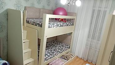 Uşaq mebeli: Uşaq otağı üçün iki mərtəbəli çarpayı dəsti martaslari ortopedikdi az — 4