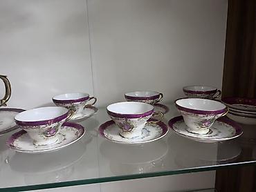 çay servizi: Çay dəsti, rəng - Bənövşəyi, Farfor, 6 nəfərlik, Yaponiya — 2