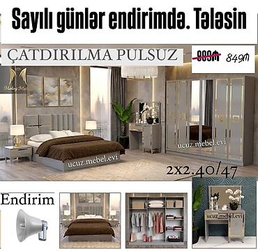 Yataq otağı dəsti – Melody Mebel Tərkibi: - Çarpayı (yumşaq başlıqla)