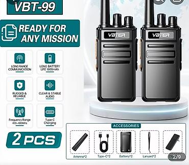 sony walkman: 🔥🔥🔥🔥🔥Рации VBTER VBT-99 (набор 2 шт - 3400 сом.) - Мощность — 2