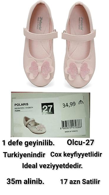 Tuflilər: Rəng - Çəhrayı Tuflilər, Ölçü: 27, Qız üçün — 1