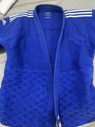 Кимоно для дзюдо Adidas Champion II, синее, комплект: куртка и штаны