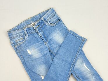 spodnie świąteczne hello kitty: Jeans, 9 years, 128/134, condition - Very good