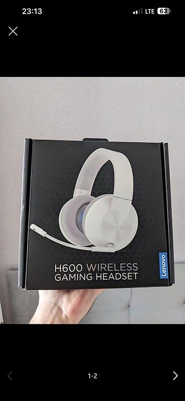 Qulaqcıqlar: Lenovo H600 Wireless Gaming Headset Qeyd: 3 eded var elde ağ rengde — 1