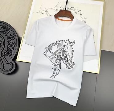 чёрный: Футболка Hermes - Классический крой, круглый вырез, короткий рукав - — 3