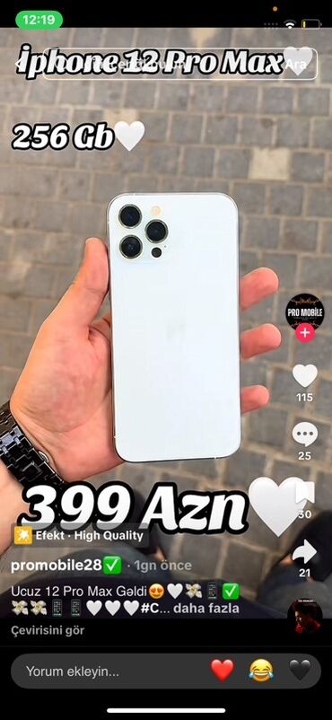 Infinix: IPhone 12 Pro Max, 128 GB, Qızılı, Face ID