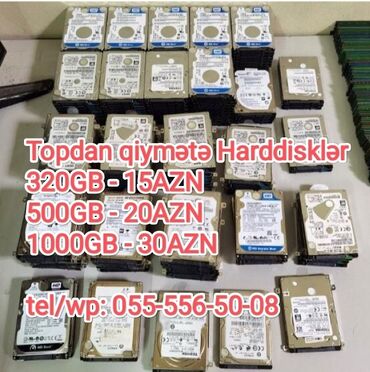 hdd kabel: 100% sağlam, problemsiz, test olunmuş 2.5" harddisklər Noutbuk