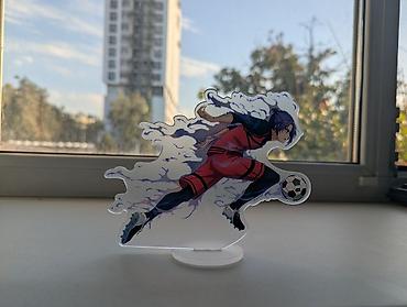 naruto shipuden: Аниме-фигурка футбольной тематики на подставке 2 акриловые по блю локу — 7