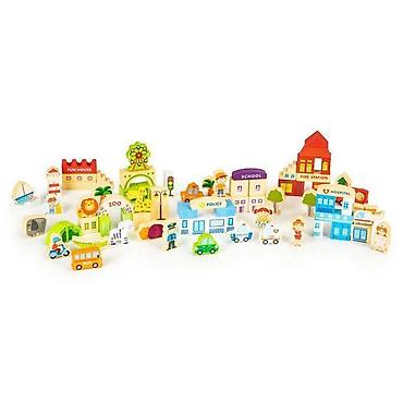 roccobarocco torbe: DRVENE EDUKATIVNE KOCKE CITY ZOO – 120 komada Brend: ECO TOYS Šifra — 1