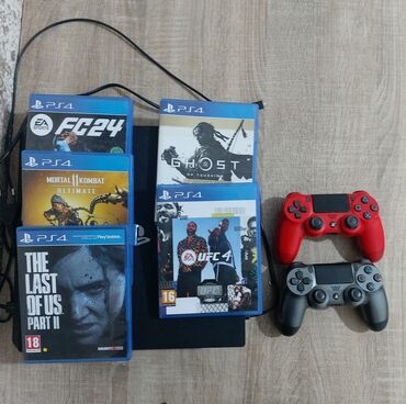 купить бу жесткий диск для пк: Продам ps4 pro 1000gb 5игр: mortal kombat 11, fifa24, ghoust of