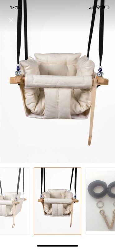 Yelləncəklər: İşlənmiş, Oturacaq-yelləncək, Zontiksiz, Taxta — 3