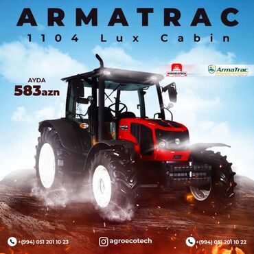 Kommersiya nəqliyyat vasitələri: 🔖 Armatrac 1104lux Cabin traktoru Aylıq ödəniş 583 AZN 💶 20% ilkin
