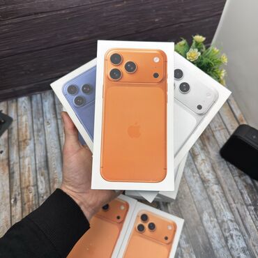 Apple iPhone: IPhone 17 Pro Max, Новый, 256 ГБ, Оранжевый, Зарядное устройство, Защитное стекло, Чехол, В рассрочку, 100 % — 1