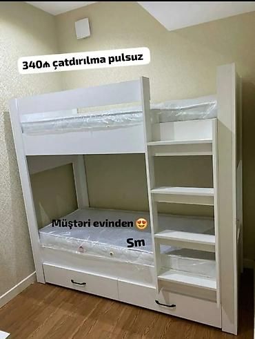 stol taxta: Oğlan və qız üçün, Yeni, Çarpayı, Matras ilə, Siyirməli, Laminat — 1