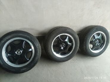 шины 13 бу бишкек: Дөңгөлөктөр монтажда 215 / 60 / R 16, All-season, Колдонулган, Комплект, Жеңил унаалар, Куйма, тешиктери - 5
