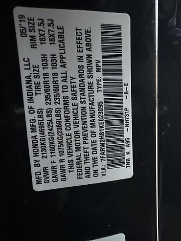 Honda: Honda CR-V: 2019 г., Кроссовер — 11