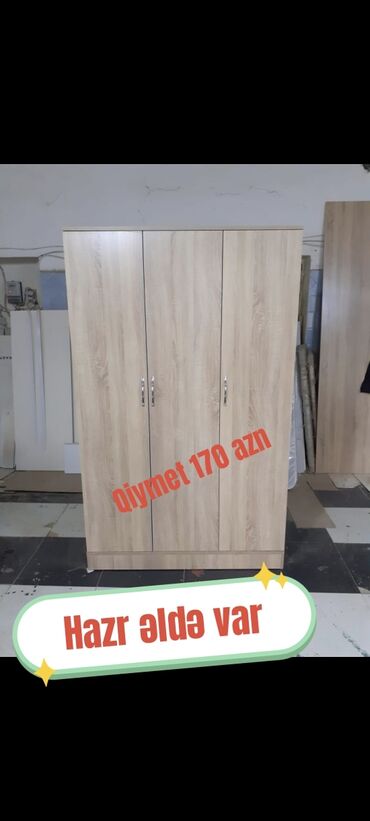 Dolablar: Yeni, Açılan, 3 qapılı Düz dolab, Qarderob, paltar dolabı, Azərbaycan — 8